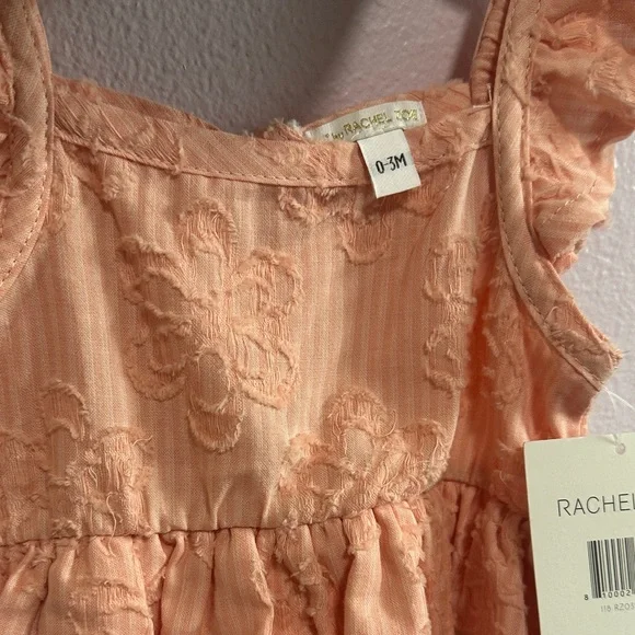 Rachel Zoe Peach Ruffled Baby Romper with Sunglasses - Picture 3 of 7